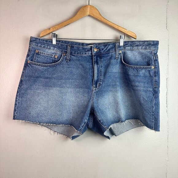 Madewell Relaxed Denim Raw-Hem Edition Shorts Sz 22 - Picture 2 of 7